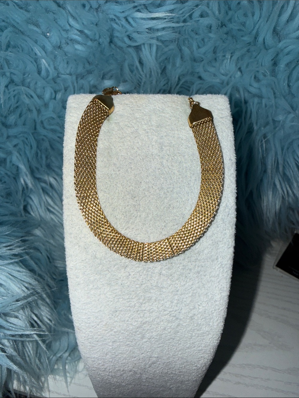 Gold Mesh Statement Bracelet